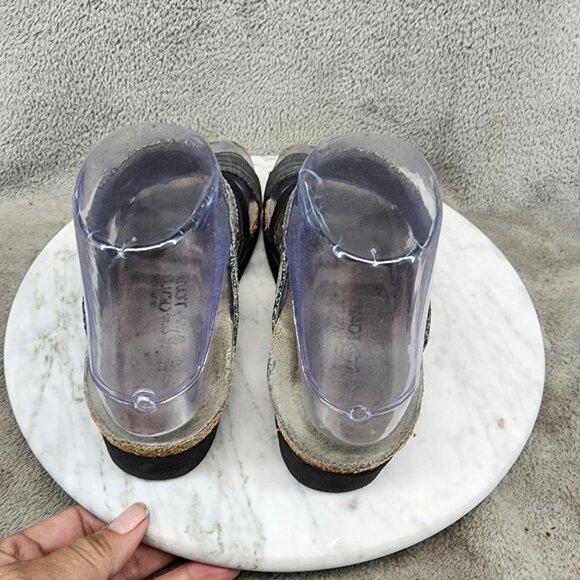 Naot Shoes Womens Size 7 Brenda Gray Slip-On Platform Heel Sandals *GUC* - Picture 5 of 13